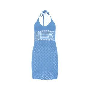 blue dress for baby girl Black and Blue Mini Dress with Balloon Skirt for Women – Gimaguas main image 0